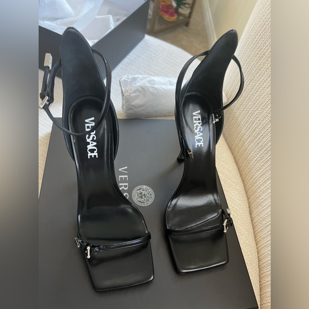 Black Versace heels
